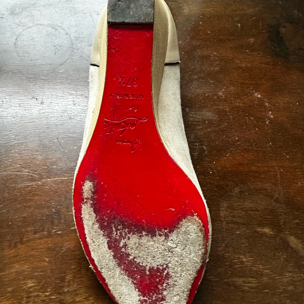 Christian Louboutin Suede Wedges, size 7 - Picture 6 of 7